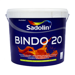 Латексная краска Sadolin Bindo 20 для стен и потолка, белая, BW, 10 л.