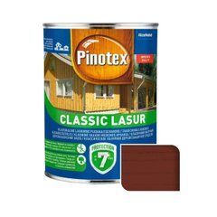 Просочення для дерева Pinotex Classic Lasur з декоративним ефектом, 10 л, (червоне дерево, безбарвне, горіх, калужниця, орегон, палісандр, тік)