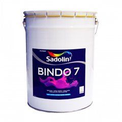 Латексна фарба Sadolin Bindo 7 для стін та стелі, біла, BW, 20 л